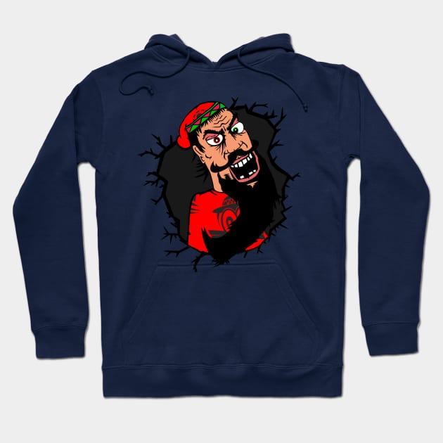 Angry longbearded man Hoodie by ComPix